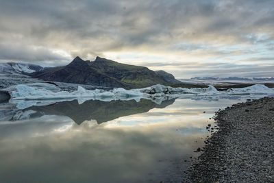 Reflection of clouds in water