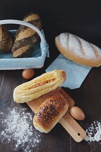 Close-up of bread on table