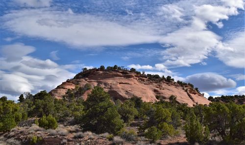 Scenic view of rocky mountains against sky