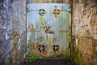 Close-up of old rusty door