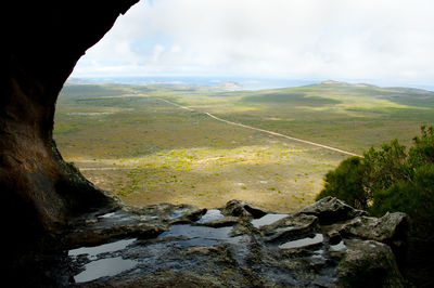 Scenic view of landscape against sky