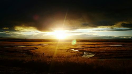 Sunset over landscape