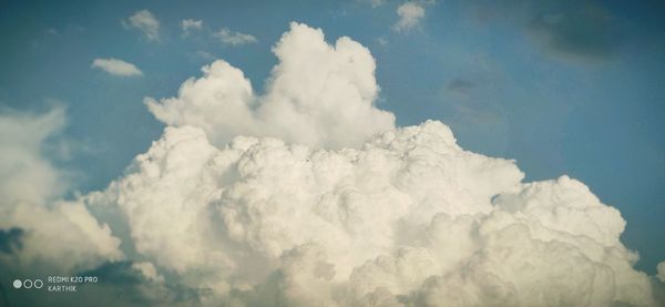 Low angle view of clouds in sky