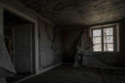 Interior of abandoned house