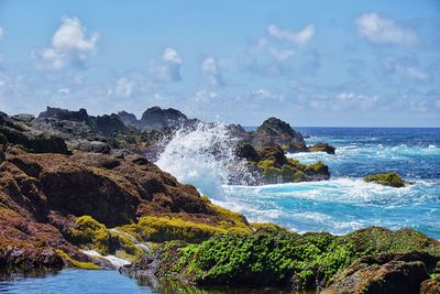 Scenic view of sea against sky