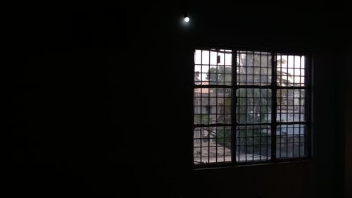 View of moon from window