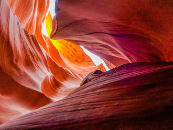 Low angle view of rock formation