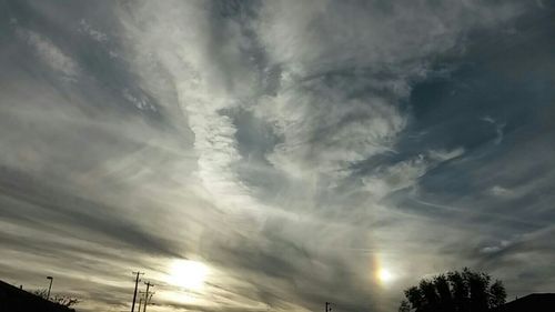 Low angle view of cloudy sky