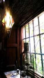 View of illuminated building