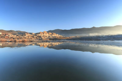 Reflection of clouds in water