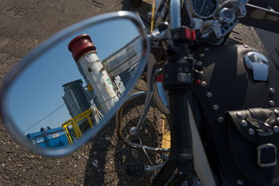 Close-up of motorcycle