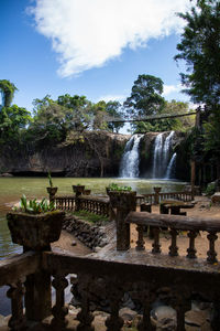 View of fountain against sky