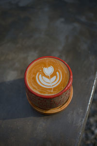 Close-up of coffee on table
