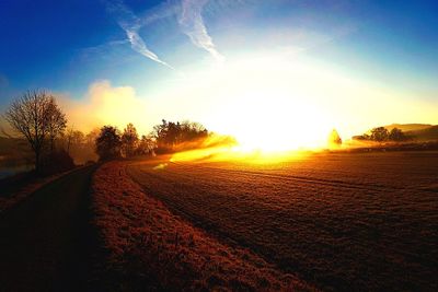 Scenic view of sunset against sky