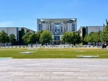 Built structure against clear blue sky