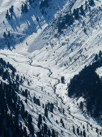 Scenic view of snowcapped mountains