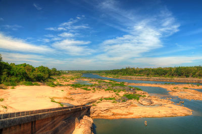 Scenic view of river against sky