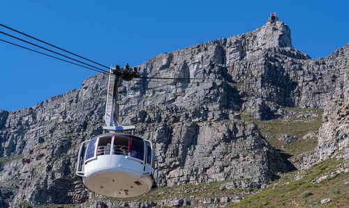 Cable car to table mountain on the south atlantic coast near cape town south africa