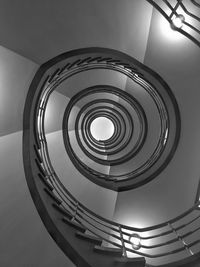 Low angle view of spiral staircase