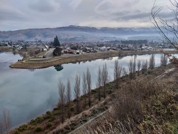 Panoramic view of lake against sky