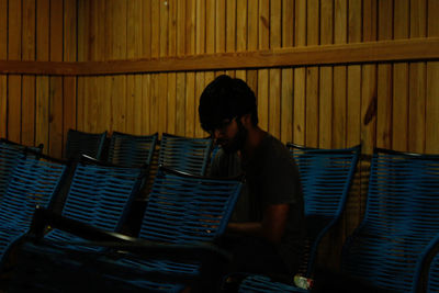 Man sitting on chair