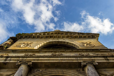 Low angle view of historical building against sky