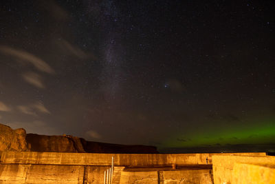 Low angle view of star field against sky at night