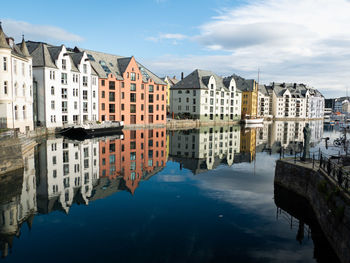 Reflection of buildings in canal