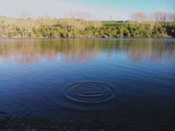 Scenic view of calm lake