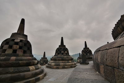 Stupas in borobudur temple. yogyakarta. java. indonesia