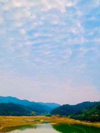 Scenic view of landscape against sky