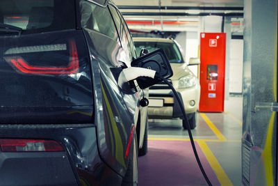 Car charging at station