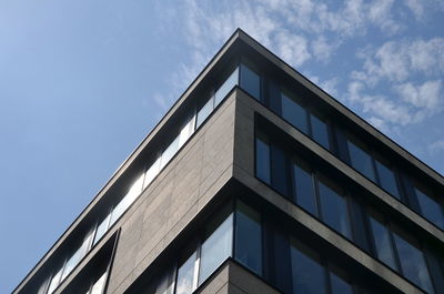 Low angle view of modern building against sky