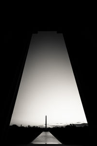 Empty road against clear sky