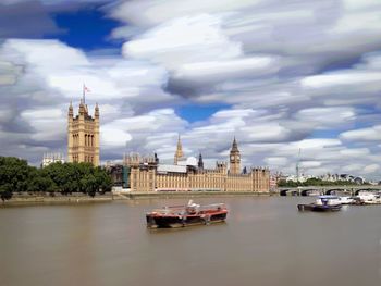 River with city in background