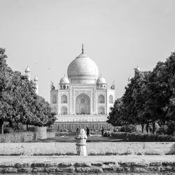 Taj mahal one of the wonder of the world view from mehtab bagh garden side, taj mahal, agra