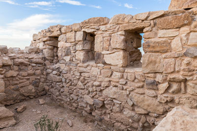 View of stone wall