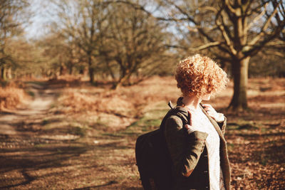 Woman in forest