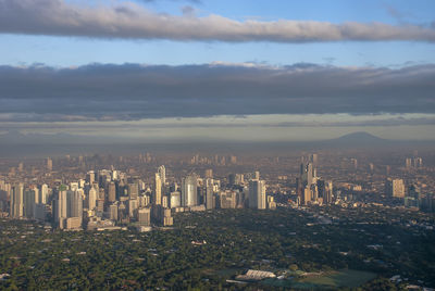 The city of manila in the philippines just after daybreak