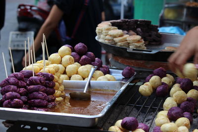 Close-up of food for sale at market stall