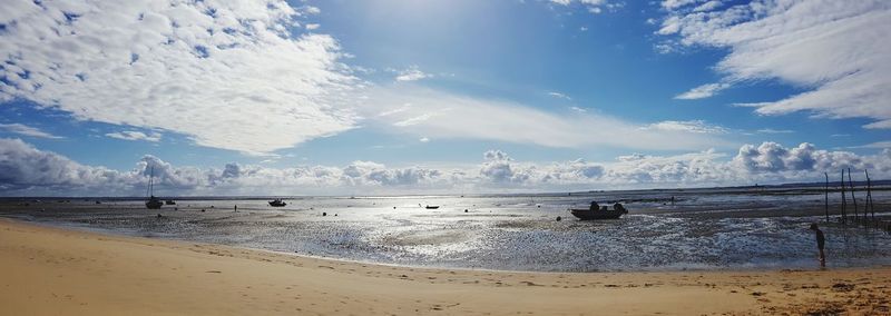Panoramic view of beach against sky
