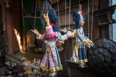 Man hanging outdoors