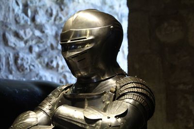 Close-up of armor suit