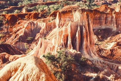 Volcanic rock formations at marafa depression - hell's kitchen in malindi, kilifi county in kenya