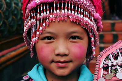 Close-up portrait of young woman