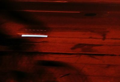 Close-up of red object on table