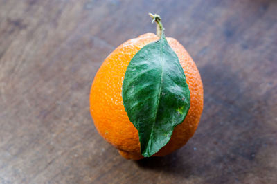 Close-up of orange fruit on table