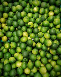 Full frame shot of green fruits at market