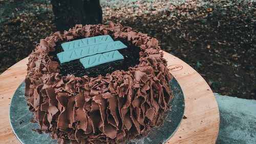 Close-up of chocolate cake