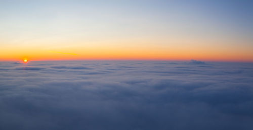 Scenic view of cloudscape against sky during sunset